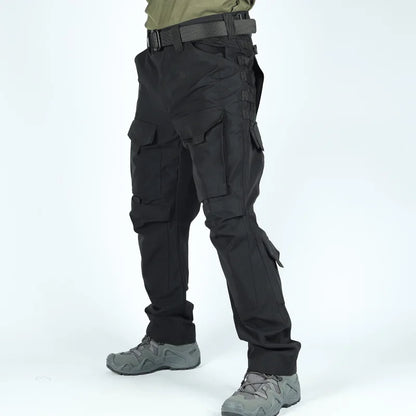 Outdoor Waterproof Work Pants Men Field Combat Tactical Trousers Spring Autumn Wear-Resistant Multi-pocket Training Cargo Pants