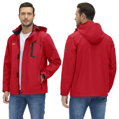 Spring Autumn Lightweight Jackets Mens Mesh Lined Waterproof Rain Jacket Outdoor Fishing Hiking Jacket Male Windbreaker