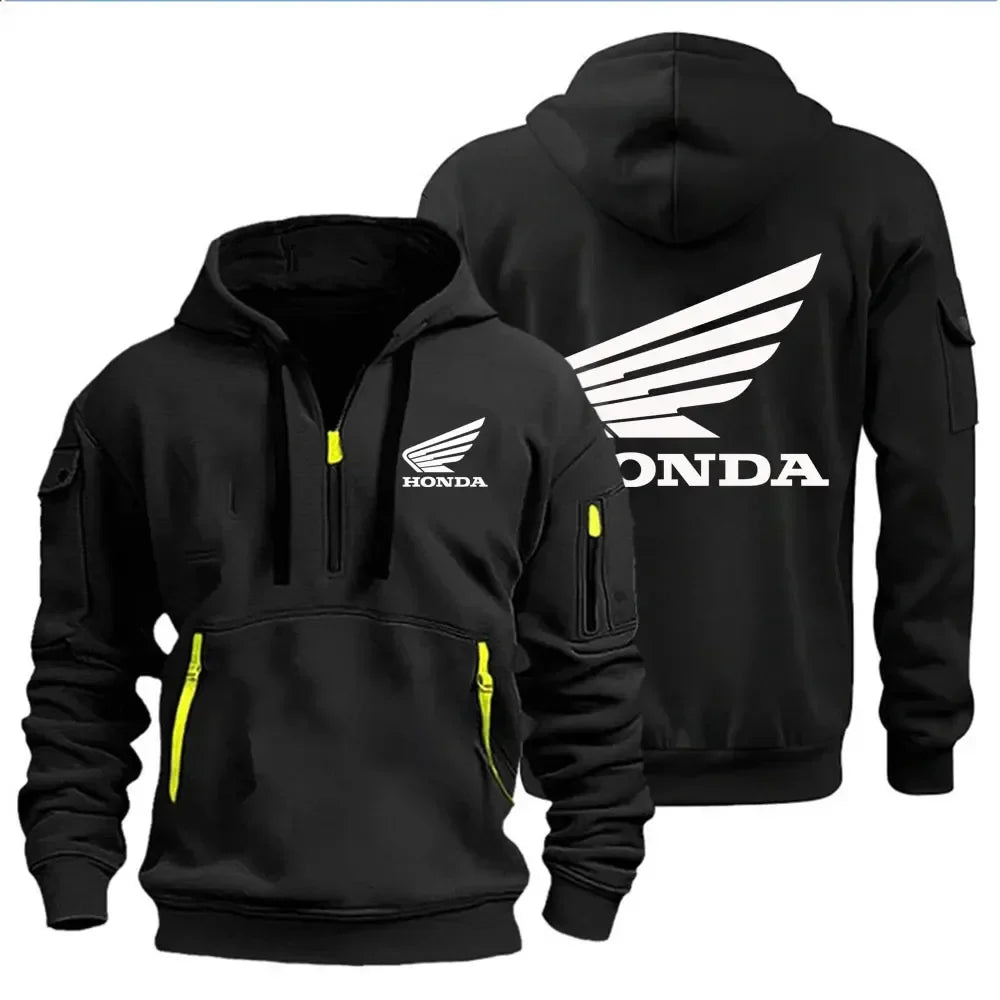 Men's Hoodies Motorcycle Jackets Honda Wings Logo Printed Sweatshirt Pullover Trendy Motorcycle Jackets for Autumn and Winter