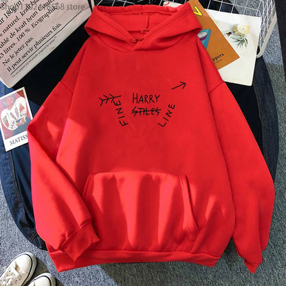 Happy Fine Line Print Hoodeis Harry Styles Treat People Kindness Fashionable Sweatshirts Women's Top Men Clothing Y2k Pullover