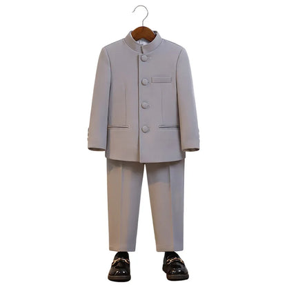 Children Chinese Style Zhongshan Suit Boys China May Fourth Youth Suit Kids Chorus Dress School Student Graduation Class Dress