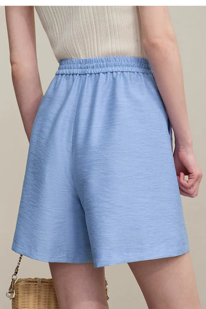 Women's Casual Shirts 2026 Summer New Holiday Style Separate Shorts Long Sleeve Top Single Loose Solid Shorts 12652027