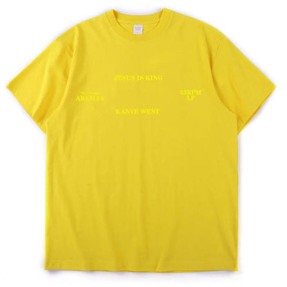 Kanye West T Shirt Jesus Is King High Quality Short Sleeve T-shirts Vintage Harajuku Cotton Men Women T-shirt Clothes Streetwear