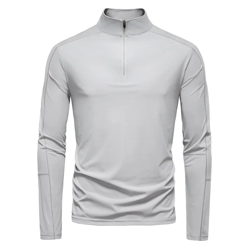 2025 Men's Spring Lightweight Breathable UV Protection Sun Shirt for Outdoor Activities Male T Shirt