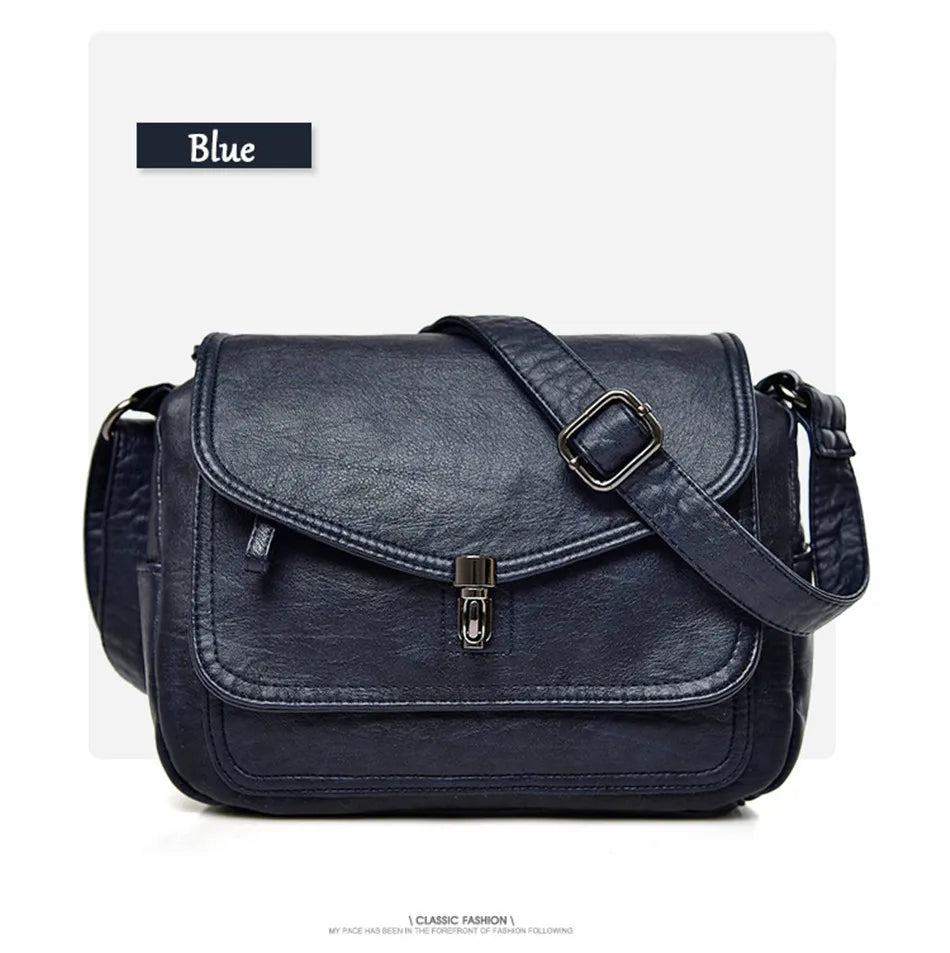 Vintage Soft Leather Femmels' Shoulder Bags Luxury Handbags Women's Packet New Designer Small Crossbody Bag 2024 Sac a Femme