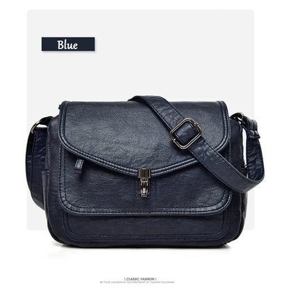 Vintage Soft Leather Femmels' Shoulder Bags Luxury Handbags Women's Packet New Designer Small Crossbody Bag 2024 Sac a Femme
