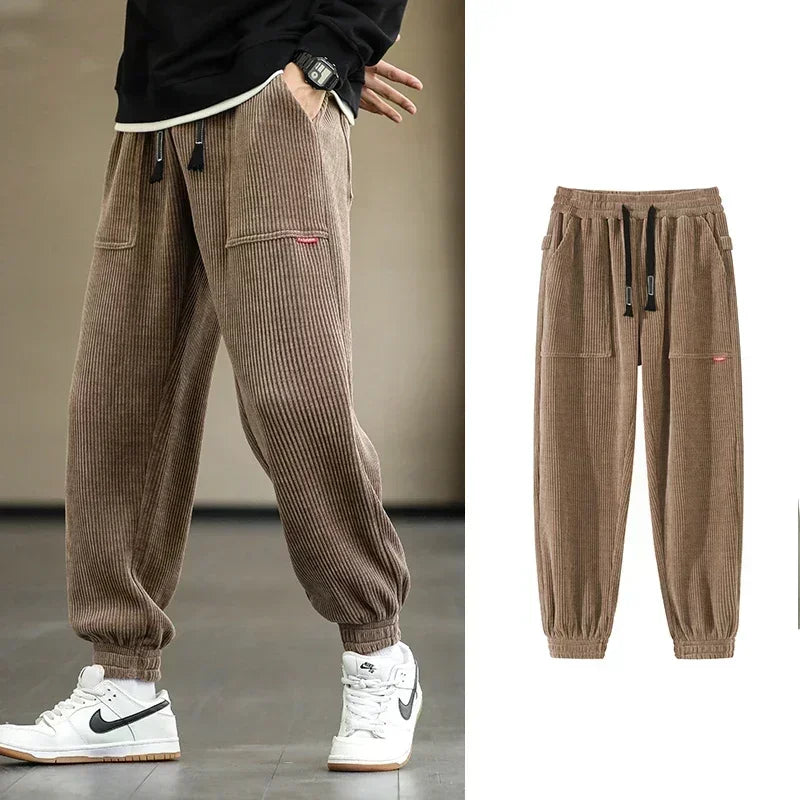 Pants Men Loose Fit Baggy Sweatpants Casual Fashion Streetwear Trend Autumn Winter Harem Joggers Trouser Male Plus SIze