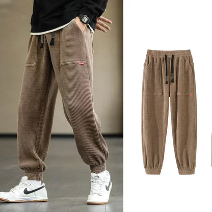 Pants Men Loose Fit Baggy Sweatpants Casual Fashion Streetwear Trend Autumn Winter Harem Joggers Trouser Male Plus SIze