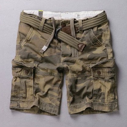 Cargo Short Men 2024 Fashion Brand Designer Summer Hot Luxury Quality Breeches Male Cotton Retro Camouflage Military Camo Shorts