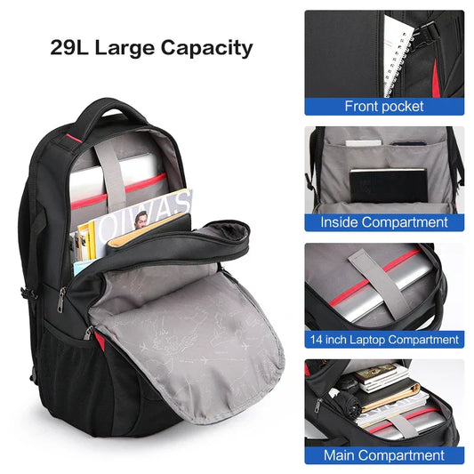 Laptop Backpacks 15.6 Inch School Bags Waterproof Nylon 29L Casual Shoulder Bagpack Travel Teenage Men's Backpack Mochila