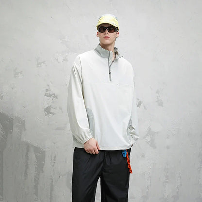 Autumn Utility Sweatshirt | Water-Repellent + Static Control + 4-Way Stretch (Unisex) Casual Loose Fit T-Shirt