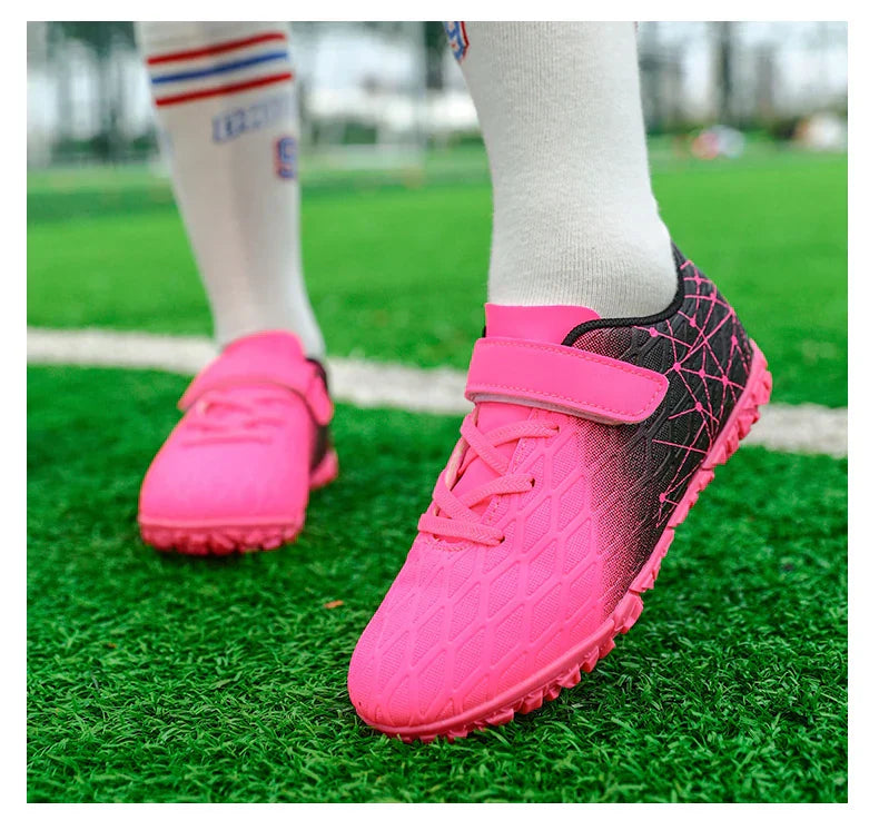 New Men Soccer Shoes Girls Cleats Outdoor Match Training Sport Football Boots Long Spikes Comfortable Breathable Boys Non Slip