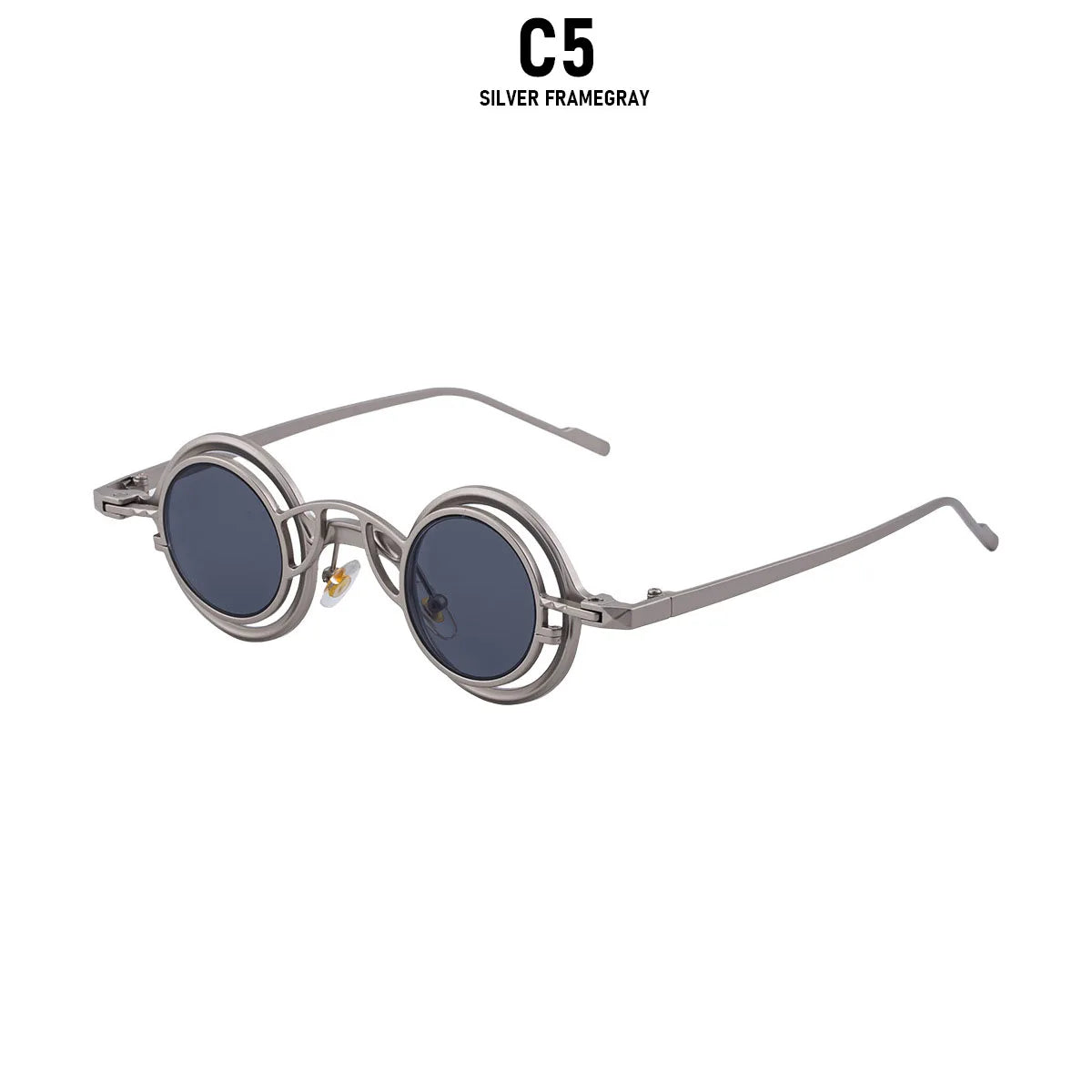 Steampunk Sunglasses For Men Metal Frame Vintage Retro Round Fashion Glasses Punk Dropshipping Gafas De Sol Lunette De Soleil