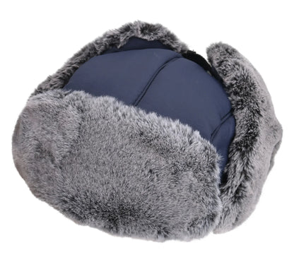 Men's Trapper Hat With Faux Fur Linning Eskimo Windproof Waterproof Winter Warm Hats Ushanka Hunting Skiing Hat