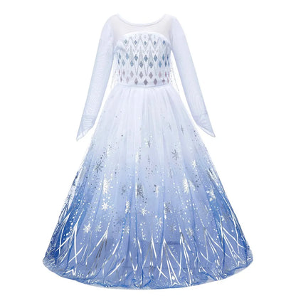 Girls Jasmine Princess Dress Children Elsa Anna Bella Rapunzel Mermaid Costume Kids Snow White Cinderella Aurora Dress