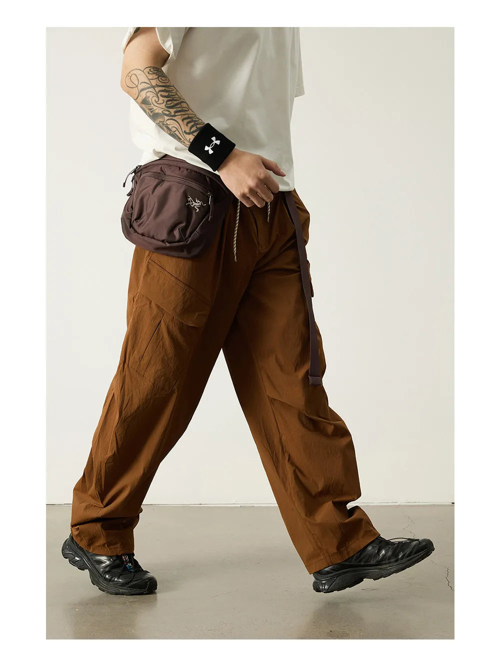 Unisex Outdoor Quick Dry Lightweight Techwear Hiking Cargo Pants Loose Fit Casual Sports Spring Summer Thin Long Pants Trendy