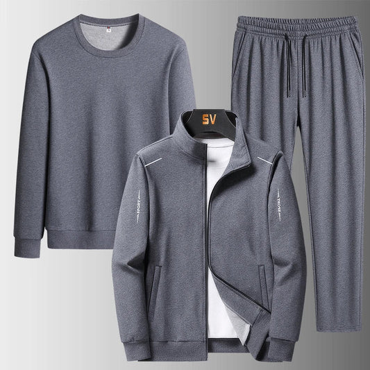 Men Tracksuits 3 Pieces Mens Hoodies and Sweatpants Set Spring and Autumn Tracksuit Unisex Jogging Suit Fashion Brand Mens 8XL