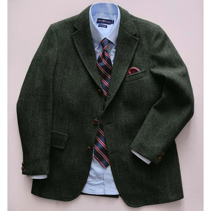 Men's Casual Blazer Herringbone Slim Fit Single Breasted Stylish Comfortable Jacket Men's Coat Double Breasted Blazer Men's Suit