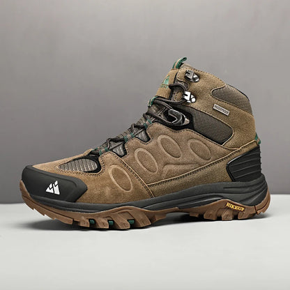 High-Top Men Hiking Boot Winter Outdoor Shoes Lace-Up Non-slip Outdoor Sports Casual Trekking Boots Man Waterproof Suede