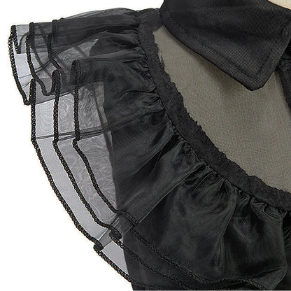 Girl Costume Kids Cosplay Black Witch Princess Dress Children Pageant Dinner Dress Girl Halloween Party Dancing Clothing