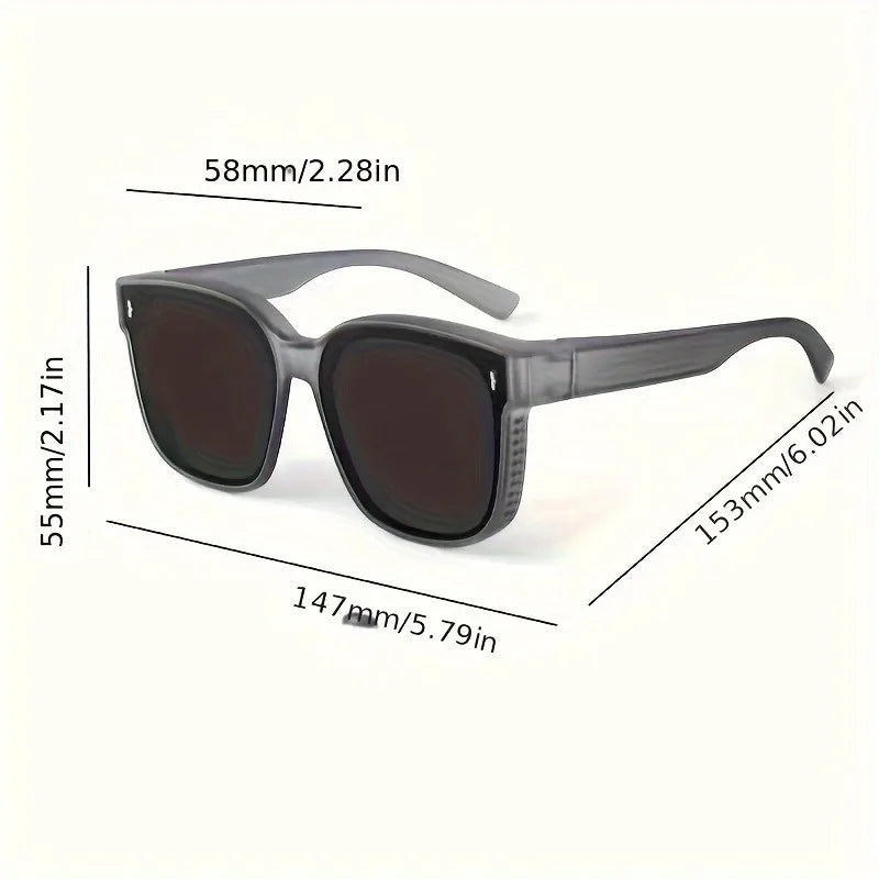 Polarized Anti-Glare Fashion Glasses for Men and Women  Fashionable Fit Over Glasses for Driving Beach and Travel