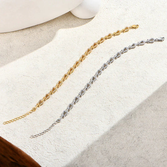 Nouveaux bracelets originaux en moissanite pour femmes, en argent sterling 925, bracelet ajustable en fer à cheval, cadeau de Nouvel An, bijoux de fête