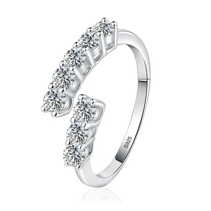 Full 3mm Moissanite Wedding Ring 925 Sterling Silver Eternity Band Engagement Bride Party Rings For Women Fine Jewelry