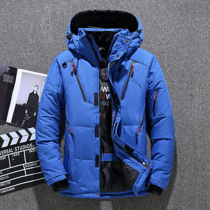 '-20 Degree Down Jacket Male Winter Parkas Men White Duck Down Jacket Hooded Outdoor Thick Warm Padded Snow Coat Oversize M-4XL