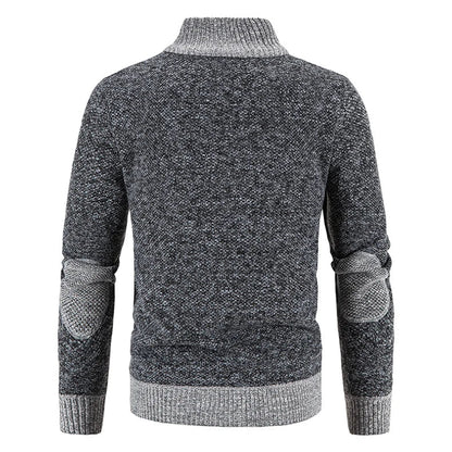 Autumn Spring Sweater Men's Cardigan Zip Up Turtleneck Jacket Y2K Sweatshirt Winter Hombre Cold Coat Knitted Jumper Sweatercoat