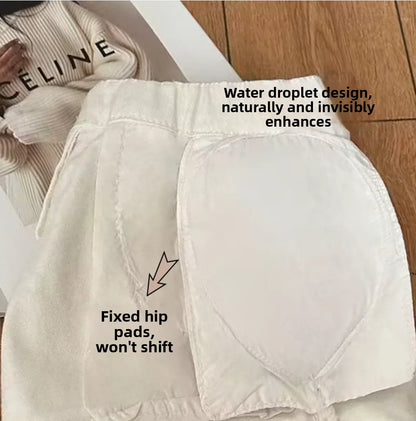 High Waist Bell Bot Jeans Lace  Knot Plump Hip Milk White Spring New Sle Lift Butt Casual Cotton Stretch Denim