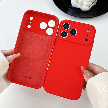 Magnetic Original Liquid Silicone Phone Case For iPhone 17 16 15 14 13 Pro Max 17Pro Air For Magsafe Wireless Cases Soft Cover