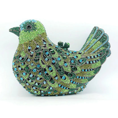 Birds Doves Animals Diamond Bags Rhinestone Dinner Bags Banquet Crystal Clutch Purse Luxury Designer Handbags Unique Party Bags