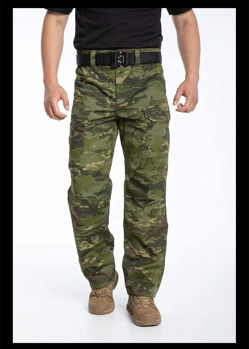 Tactical Combat Pants Men streetwear Camouflage Cargo Pants Army Work Waterproof  Trousers Urban Casual Pants