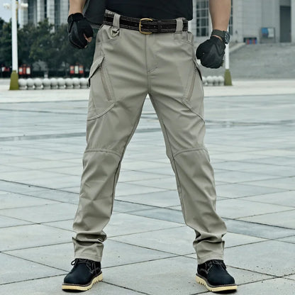 Autumn Tactical Pants Men Casual Work Cargo Trousers Waterproof Multi-pocket Wear-Resistant Outdoor Training Camouflage Trousers