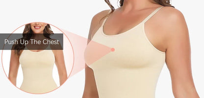 Seam-free Camisole Vest Shapewear Bodysuit for Women Tummy Control Butt Lifting Body Shaper Smooth Invisible Slimming Underwear