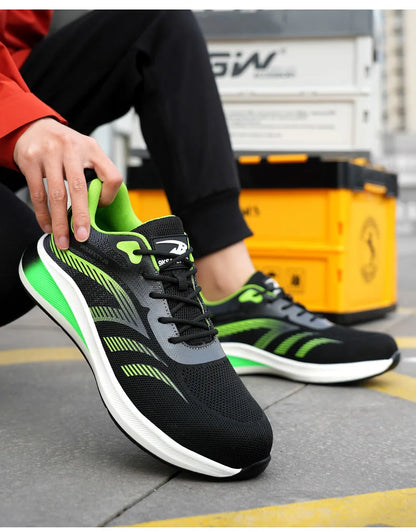 New 2024 Fashion Men Safety Shoes Steel Toe Sneakers Lightweight Anti-smash Anti-puncture Man Breathable Work Safety Boots