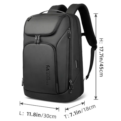 Business Backpack for Men Waterproof Travel 17.3" Laptop Backpack  High Capacity Multifunctional Pack USB Charging
