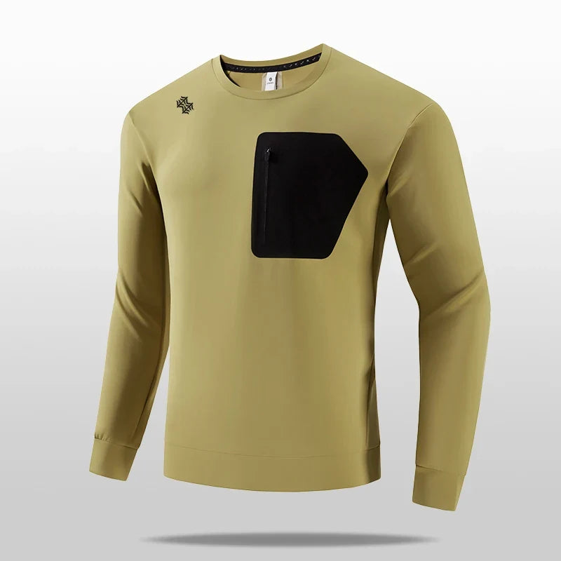 Men's High-Quality Outdoor Sports Long-Sleeved T-Shirt Autumn Winter Spring Leisure Running Leisure Tops