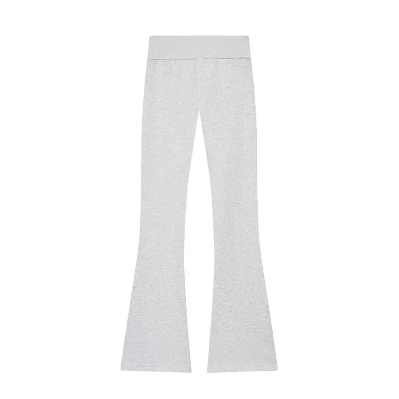 Flare Pants Sets for Women 2 Pieces Fleece High Waist Woman Trousers Sets Zipper Cropped Women's Jacket Streetwear Outfits