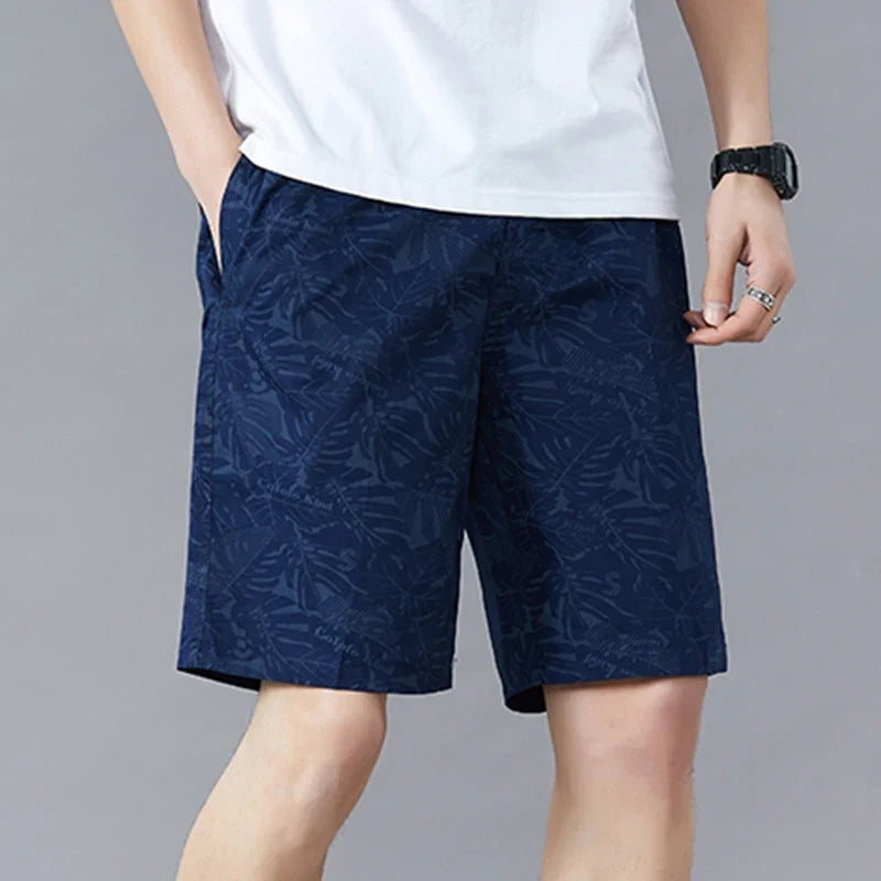 Quality Fashion Print Shorts Men Hawaii Beach Casual Shorts Outdoor Sports Elastic Waist 6XL Oversize Red Baggy Half Pants