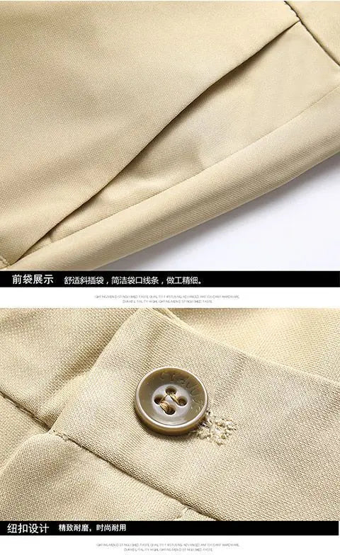 Fashion Men Business Suit Pants Korean Spring Summer Streetwear Male Clothes New Office Casual Solid Loose Straight Trousers 40