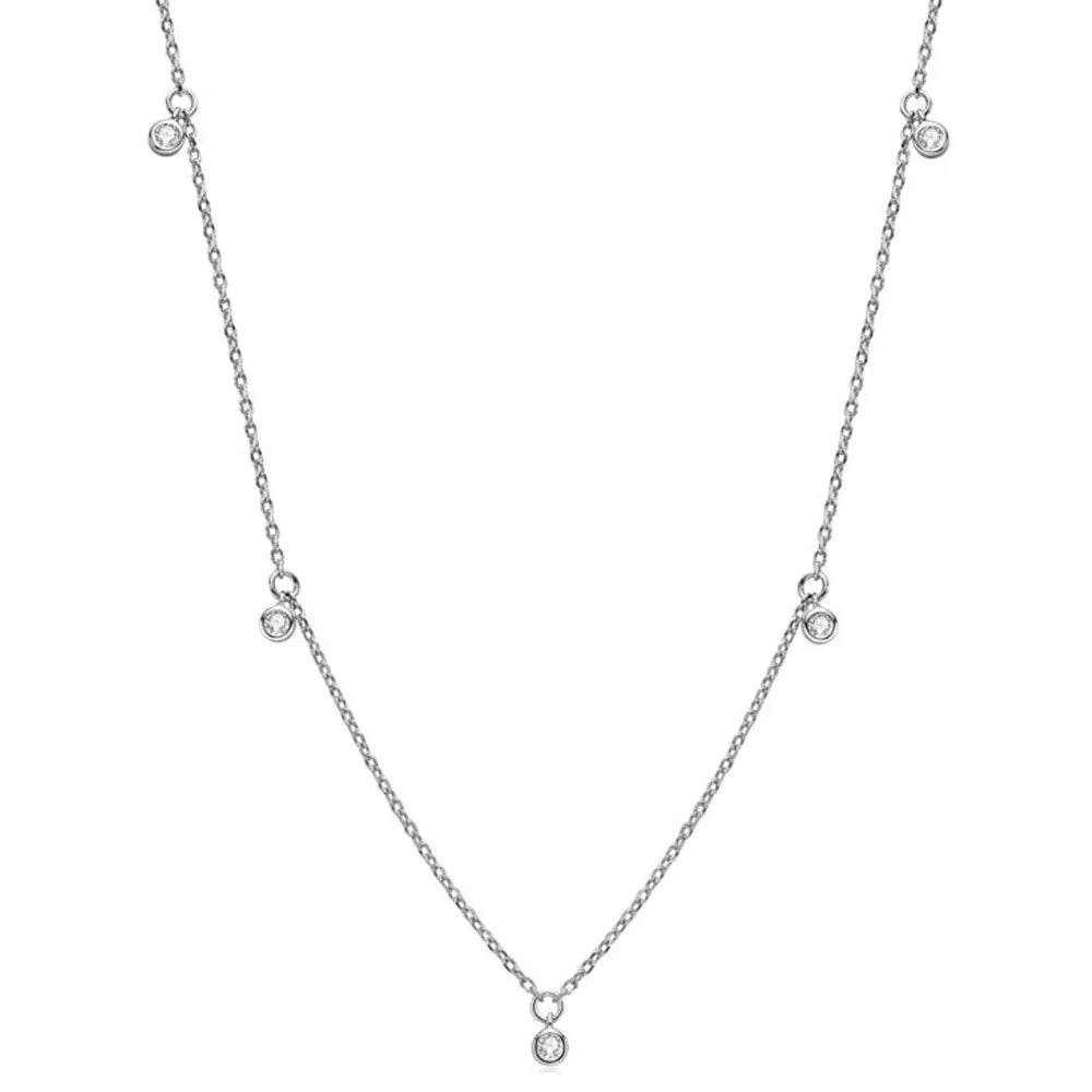 2.5mm 3mm Moissanite Diamond Necklaces Real Silver Chain 925 for Women Jewelry Plated 18K Gold Choker Birthday Gift