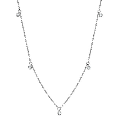 2.5mm 3mm Moissanite Diamond Necklaces Real Silver Chain 925 for Women Jewelry Plated 18K Gold Choker Birthday Gift
