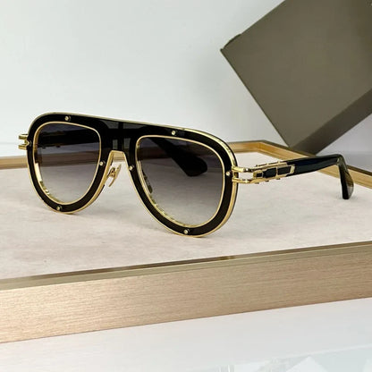 Luxury Classical Limited Edition Sunglasses Frame Oval Alloy Acetate High Quality for Men Women Uv400 for Prescription with Case