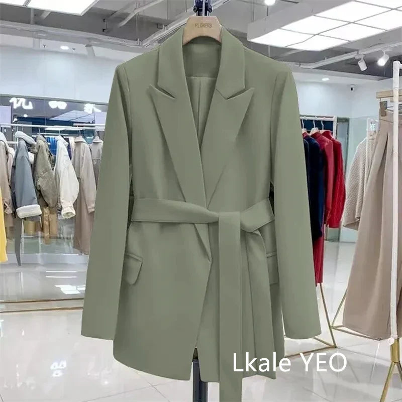 Spring Autumn Women's Blazer Coat 2026 Korean Version Fashion Ladies Outerwear Long Sleeve Comfortable Female Slim Suit Jacket
