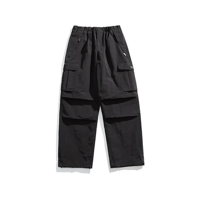 Mens Womens Spring Summer Lightweight Quick Dry Baggy Loose Paratrooper Cargo Pants Outdoor Techwear Multi Pocket Streetwear