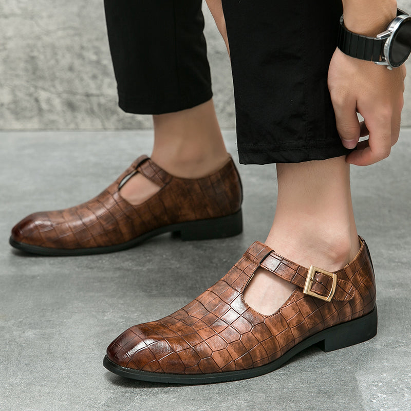 Men's Dress Loafers Handmade PU Leather Shoes