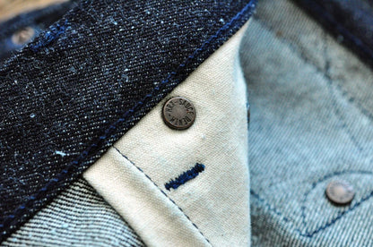 Men Jeans Sanforized Selvedge Raw Denim Denim Jeans for Men Linum Silver Button Cotton Wide Leg Loos Fit