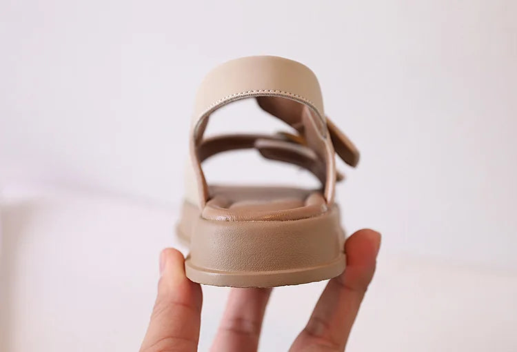 Kids Sandal 2024 New Summer Sandals for Boy Fashion Girls Thick Bottom Causal Sandals Children Beach Shoes Open-toe Hook Loop