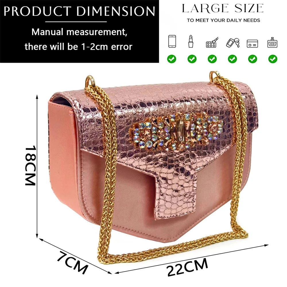 Fashion Italian Shoe and Bag Set Designer Women 2024 African Ladies Shoes and Bags Decorated with Rhinestone Wedding Women Pumps